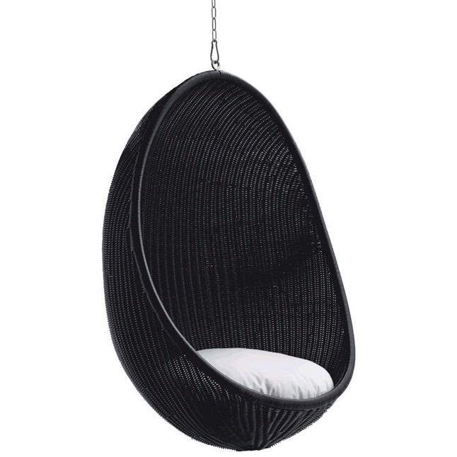 Nanna Ditzel Hanging Egg Chair - indoor - Black